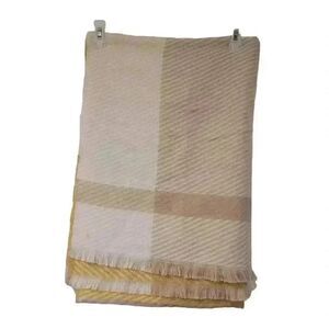 Shiraleah Ani Evry Women's Tan/Yellow Acrylic Plaid Scarf NEW